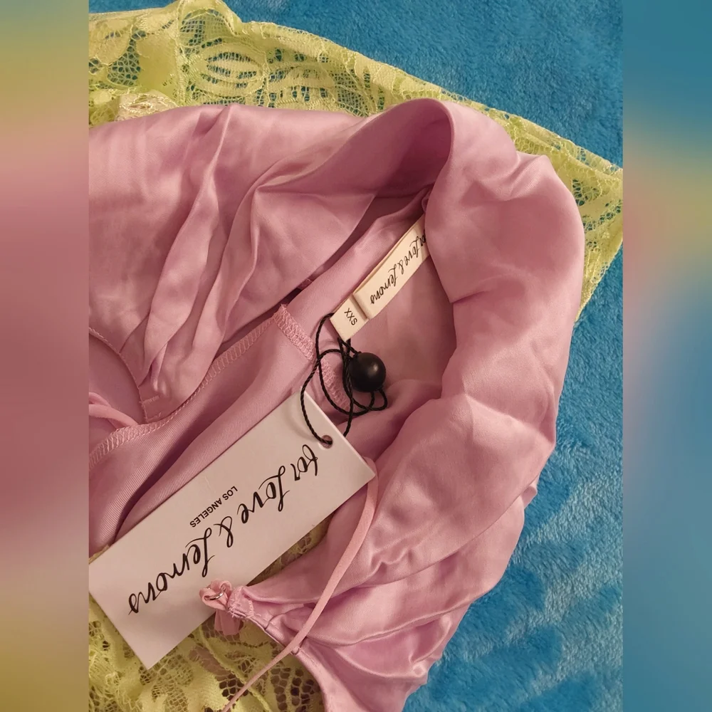 🍾 2xs HP 🥂 💜 For Love and Lemons Silky Slip Dress 💜 - Picture 10 of 16